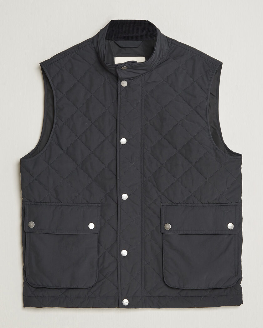 Gant Classic Quilted Vest Black – Musta