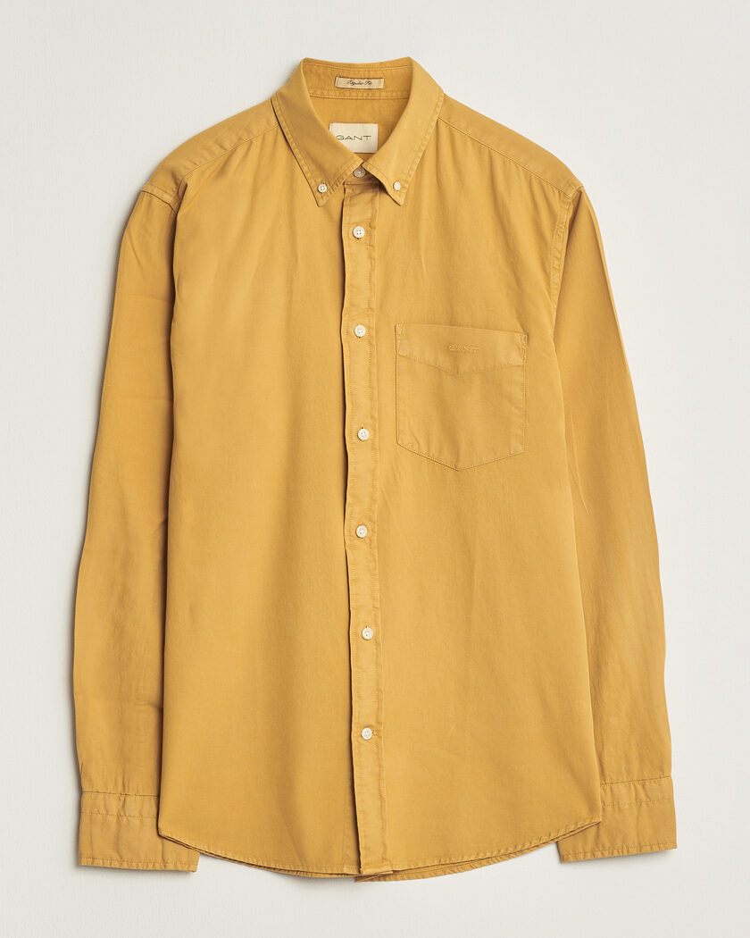 Gant Regular Fit Garment Dyed Twill Shirt Turmeric Shine – Keltainen