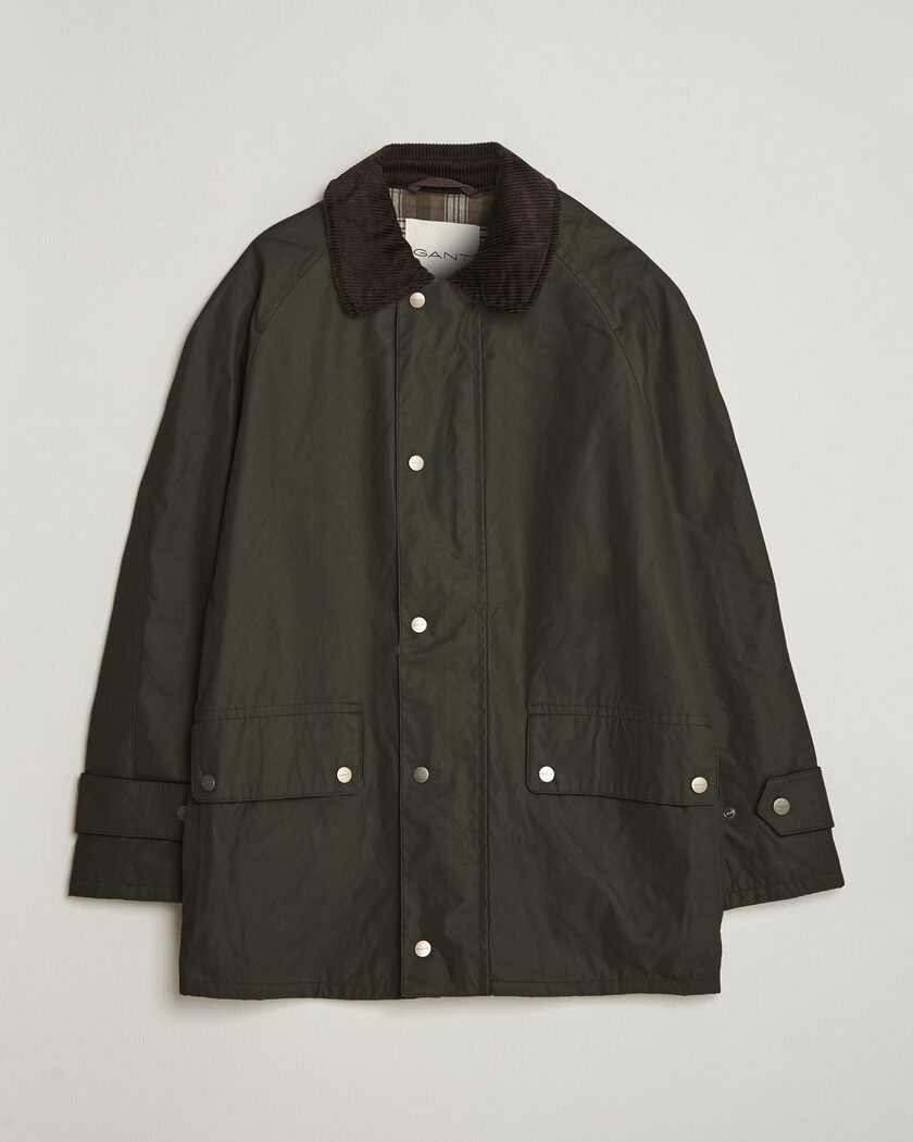 Gant Waxed Barn Jacket Black Brown – Ruskea