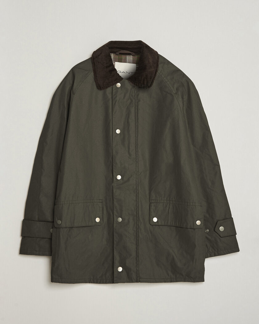 Gant Waxed Barn Jacket Black Brown – Ruskea