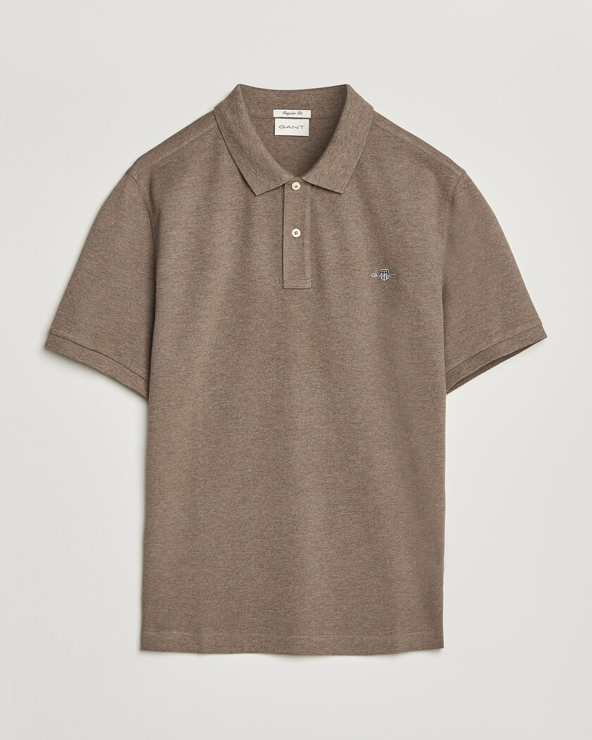 Gant The Original Polo Dark Hazelnut Melange – Ruskea