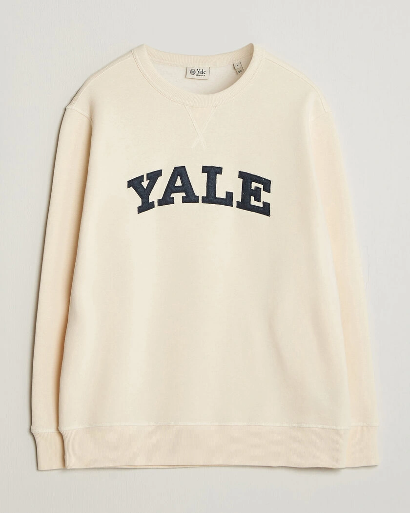 Gant YALE Crew Neck Sweatshirt Cream – Valkoinen