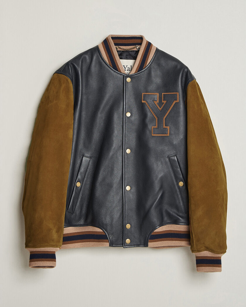Gant YALE Suede/Leather Varsity Jacket Navy – Sininen