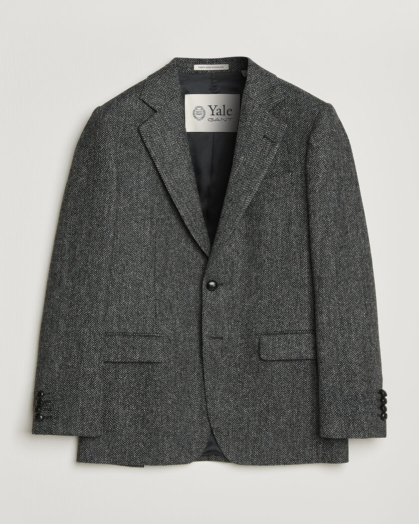 Gant YALE Tweed Blazer Black Grey – Harmaa