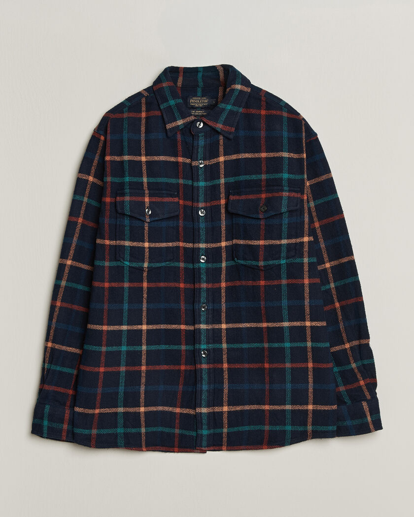 Pendleton Big Pocket Shirt Dark Blue Check – Monivärinen