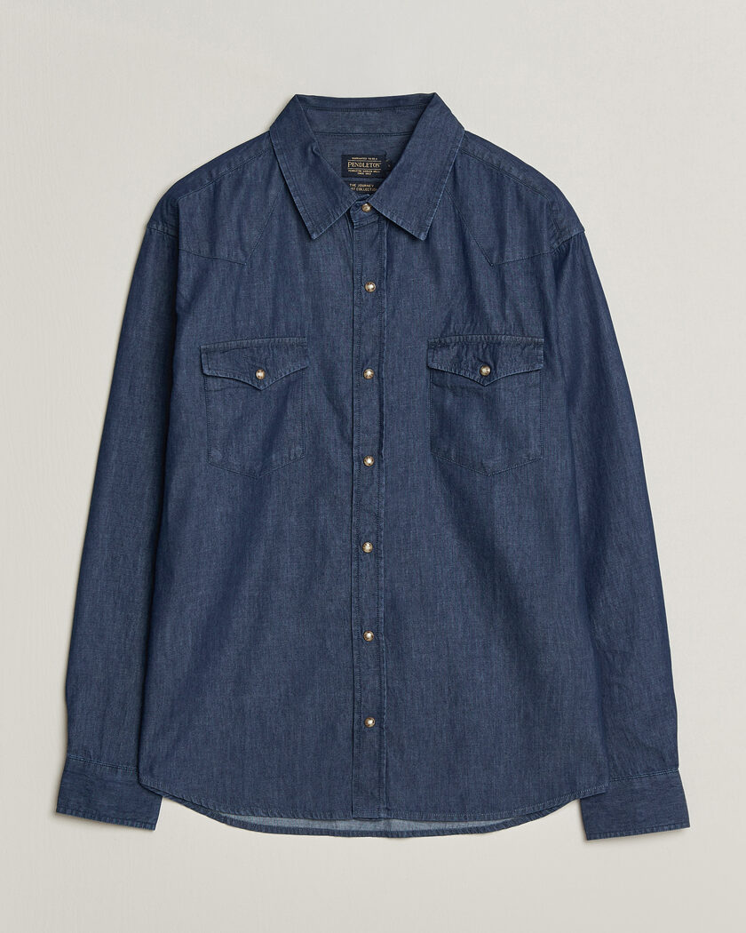 Pendleton Chandler Western Shirt Indigo Chambray – Sininen