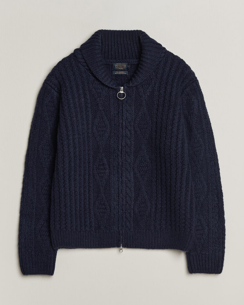 Pendleton Hoop Zip Cardigan Navy – Sininen