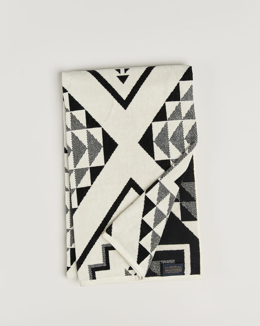  Pendleton Oversized Jacquard Spa Towel Oxbow – Valkoinen