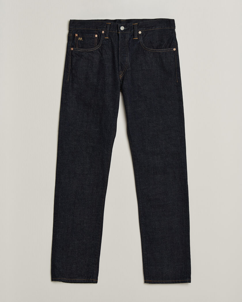 RRL Slim Fit Selvedge Jeans East/West Rinse – Sininen