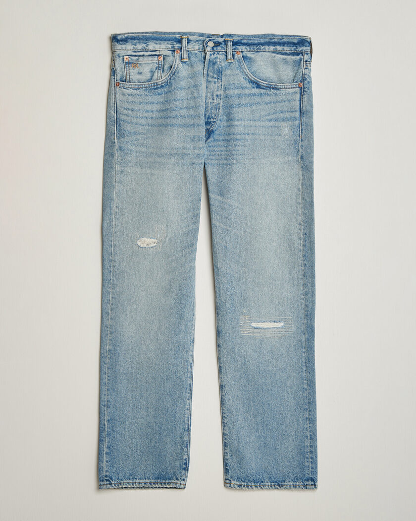 RRL Vintage Fit Distressed Jeans Bridgeview Wash – Sininen