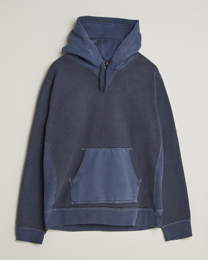 RRL Hooded Sweatshirt Navy – Sininen