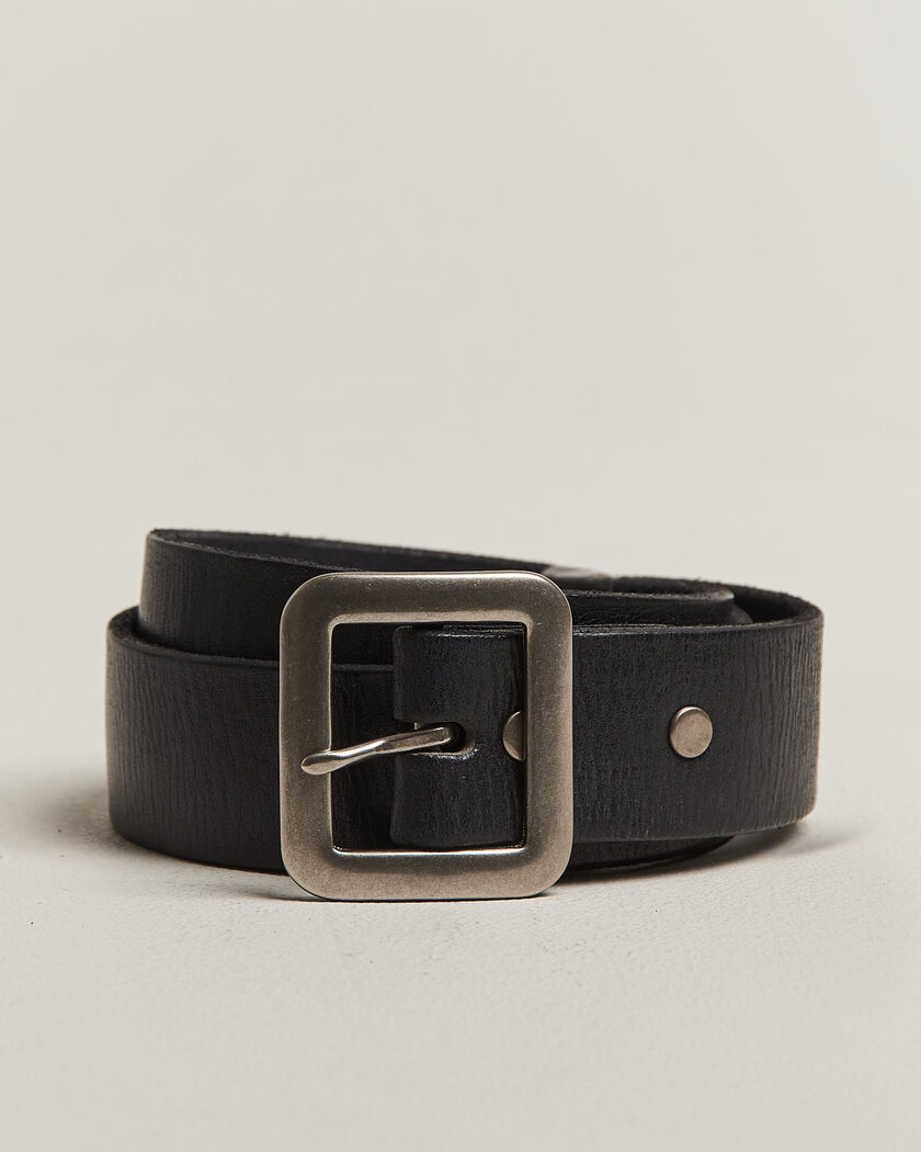 RRL Burling Belt Vintage Black – Musta