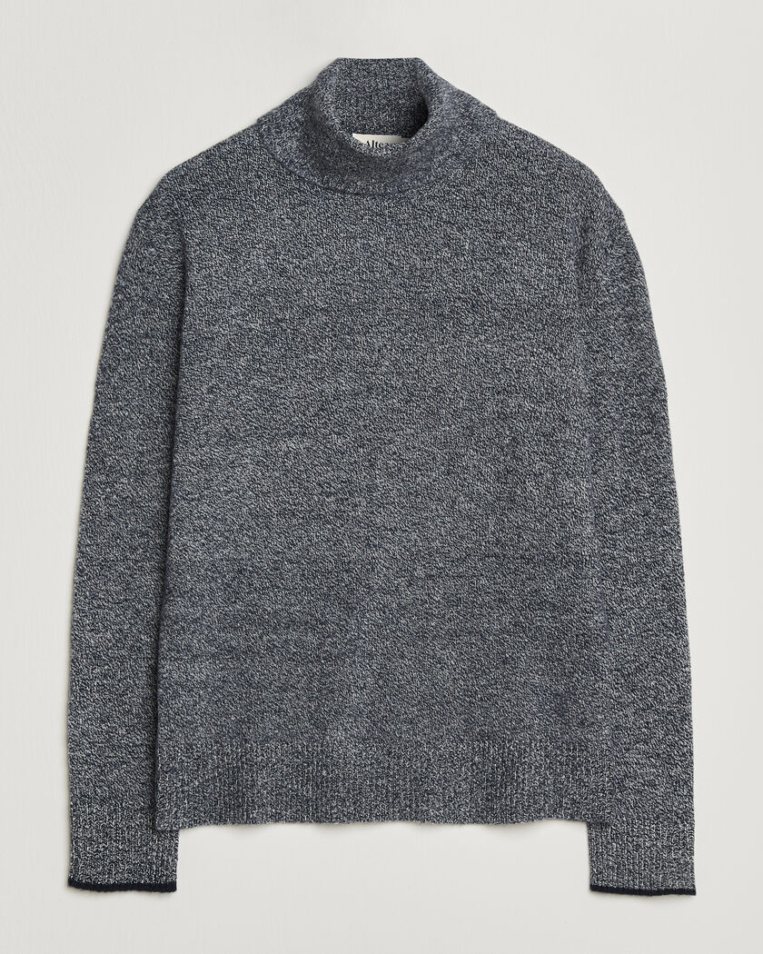 Altea Cloud Cashmere Blend Rollneck Navy Melange – Sininen