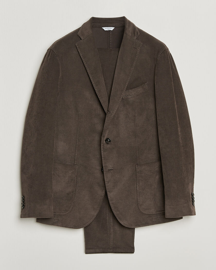 Boglioli K Jacket Baby Corduroy Suit Dark Brown – Ruskea