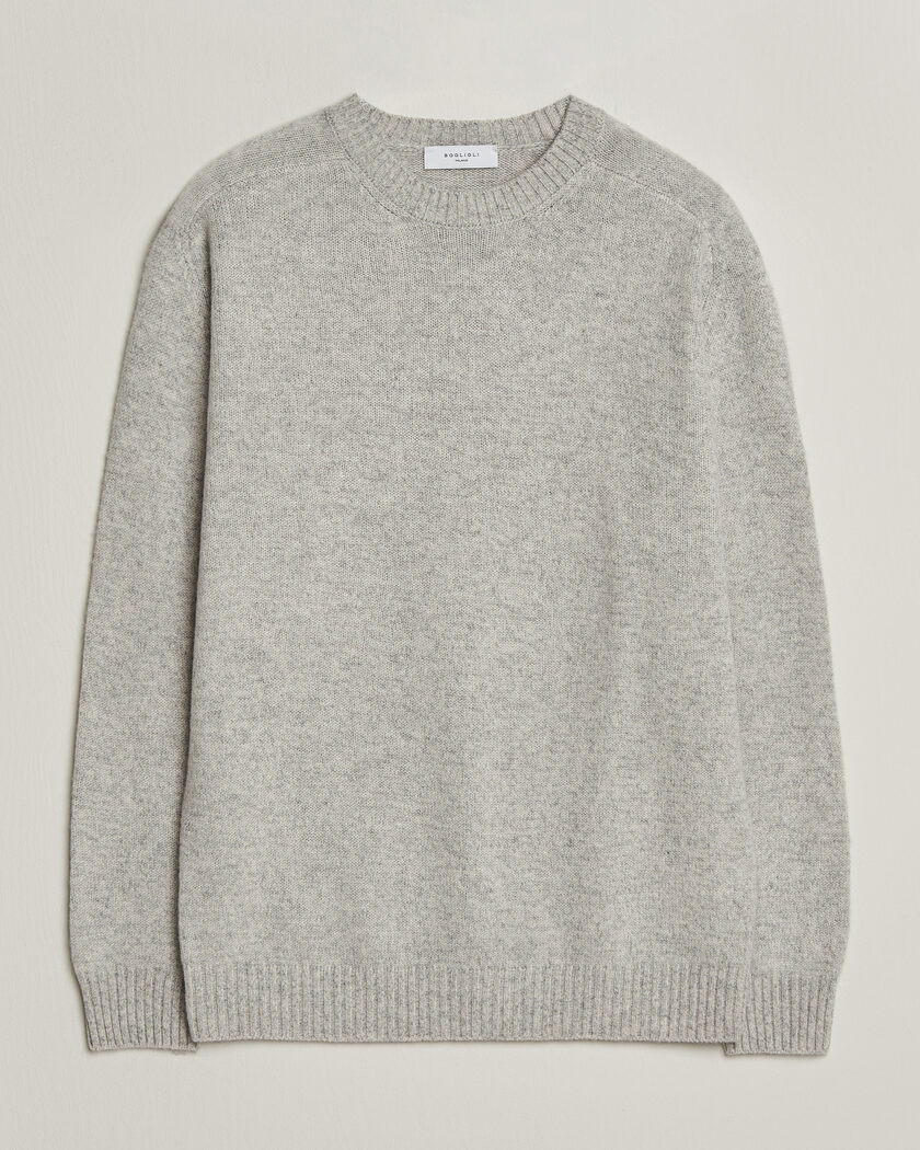 Boglioli Cloud Cashmere Crew Neck Light Grey – Harmaa