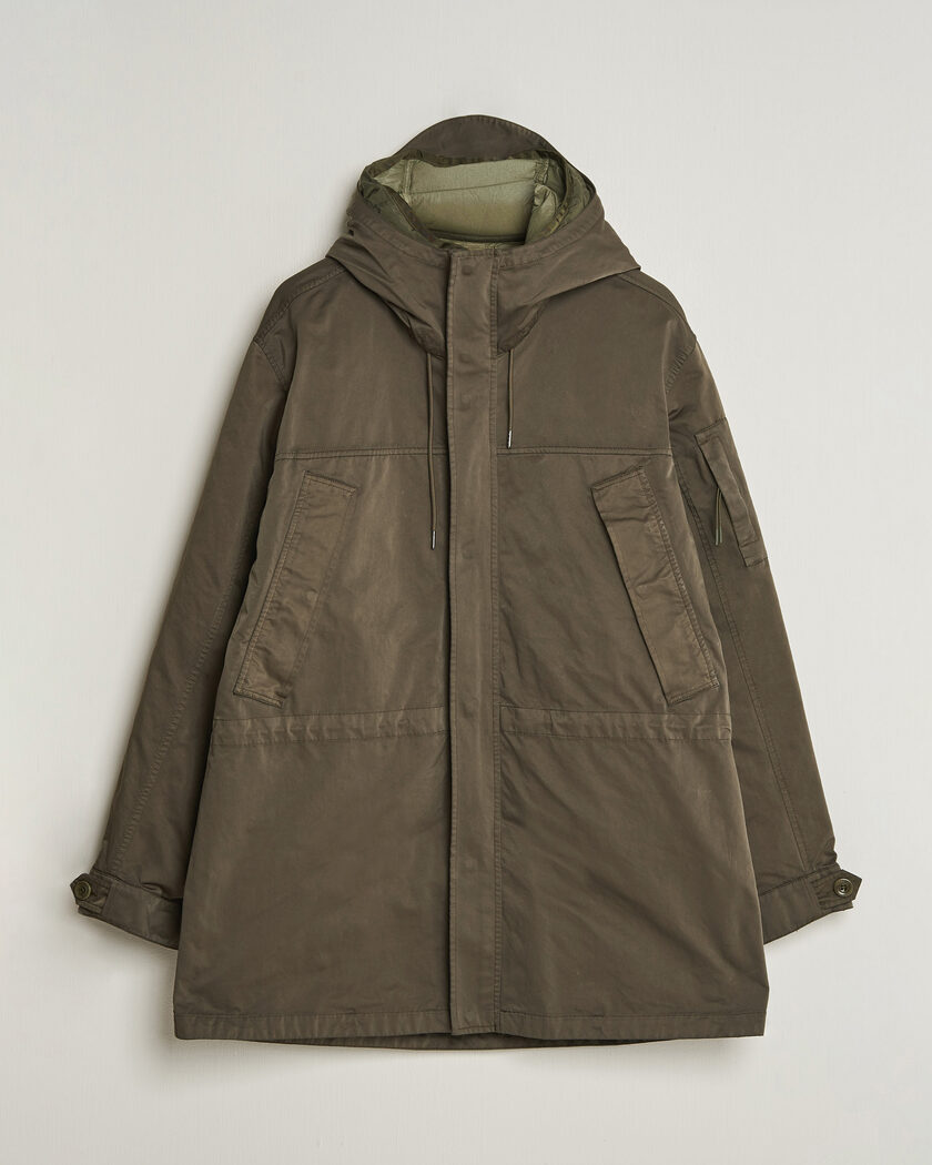 C.P. Company Micro Kei 2 in 1 Nylon Parka Olive – Vihreä