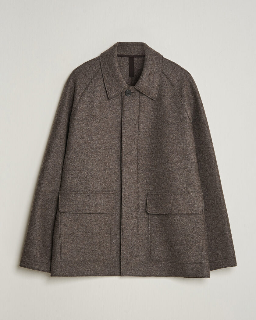 Harris Wharf London Country Wool Jacket Brown/Grey – Harmaa