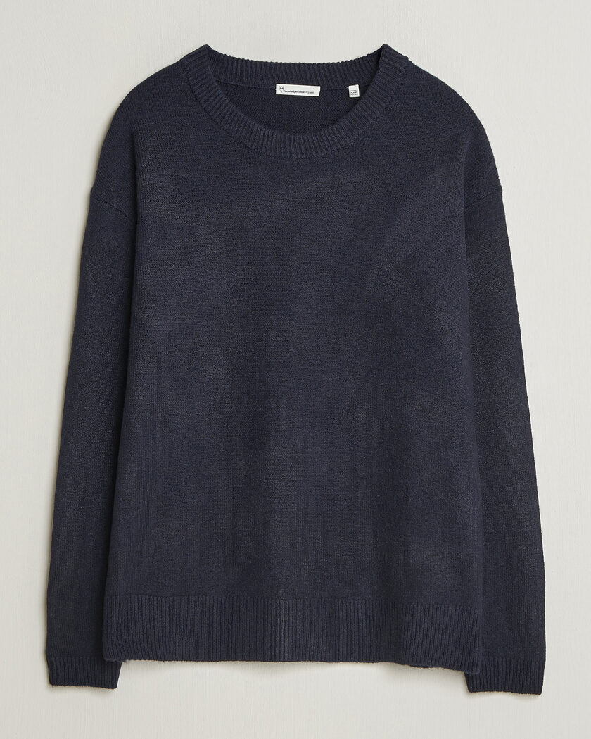 KnowledgeCotton Apparel Knitted Crewneck Night Sky – Sininen