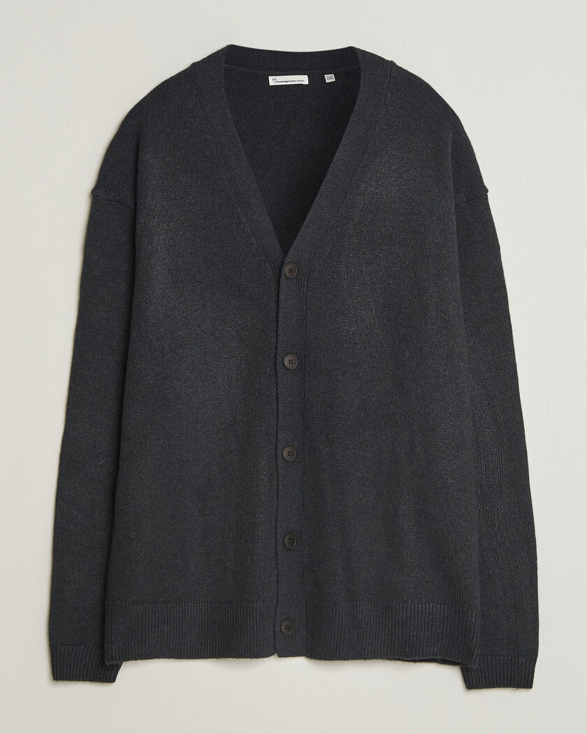 KnowledgeCotton Apparel Knitted Cardigan Black – Musta