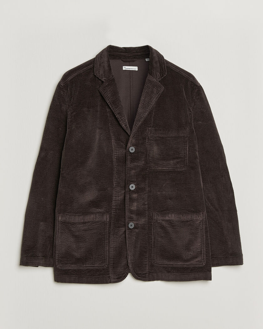 KnowledgeCotton Apparel Cotton Corduroy Blazer Chocolate – Ruskea