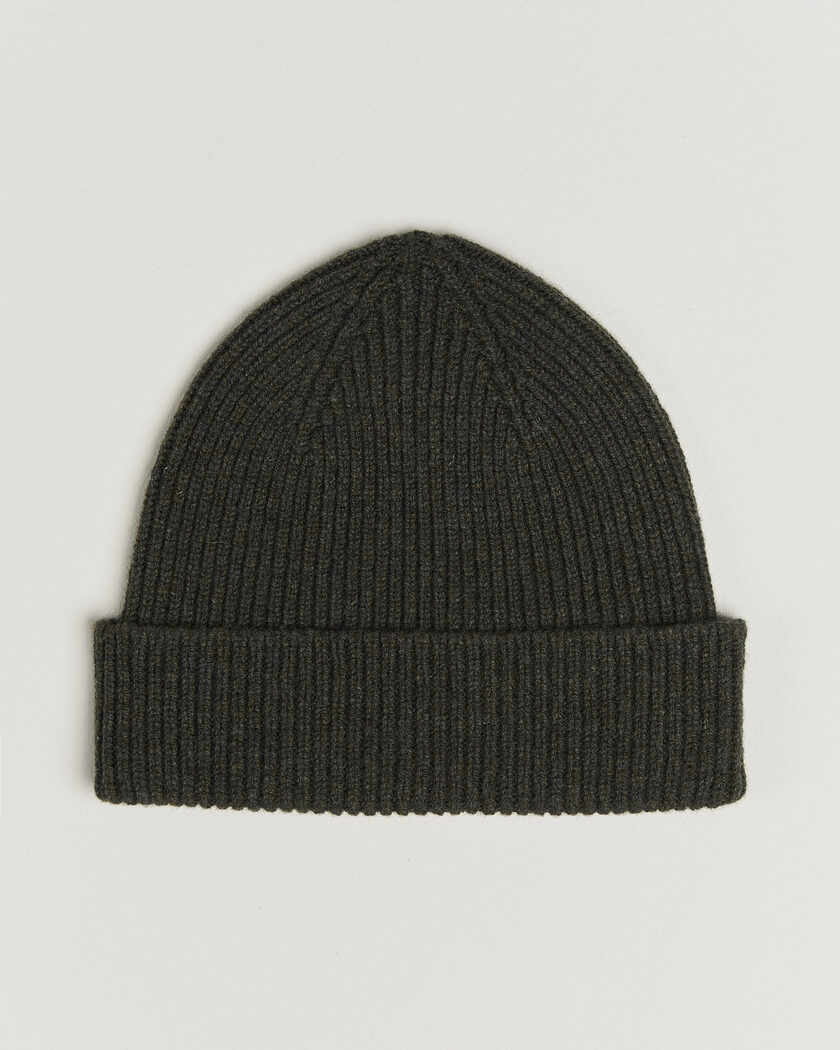 Robert Mackie Clyde Lambswool Beanie Seaweed Green – Vihreä