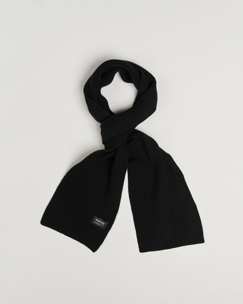 Robert Mackie Clyde Lambswool Scarf Black – Musta