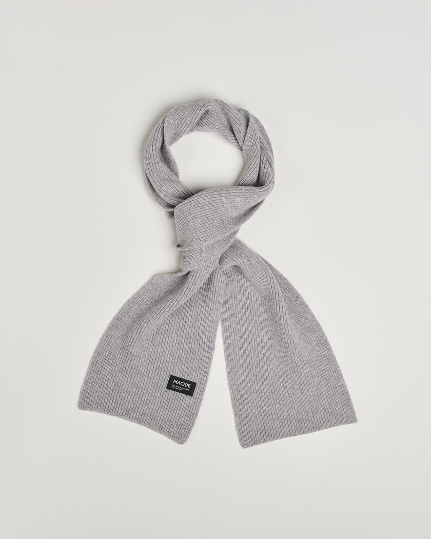 Robert Mackie Clyde Lambswool Scarf Light Grey – Harmaa