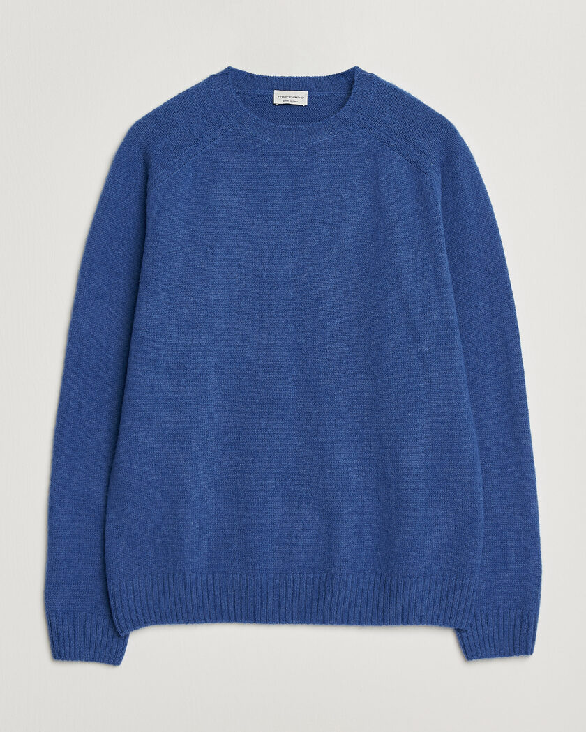 Morgano Brushed Wool Crewneck High Blue – Sininen