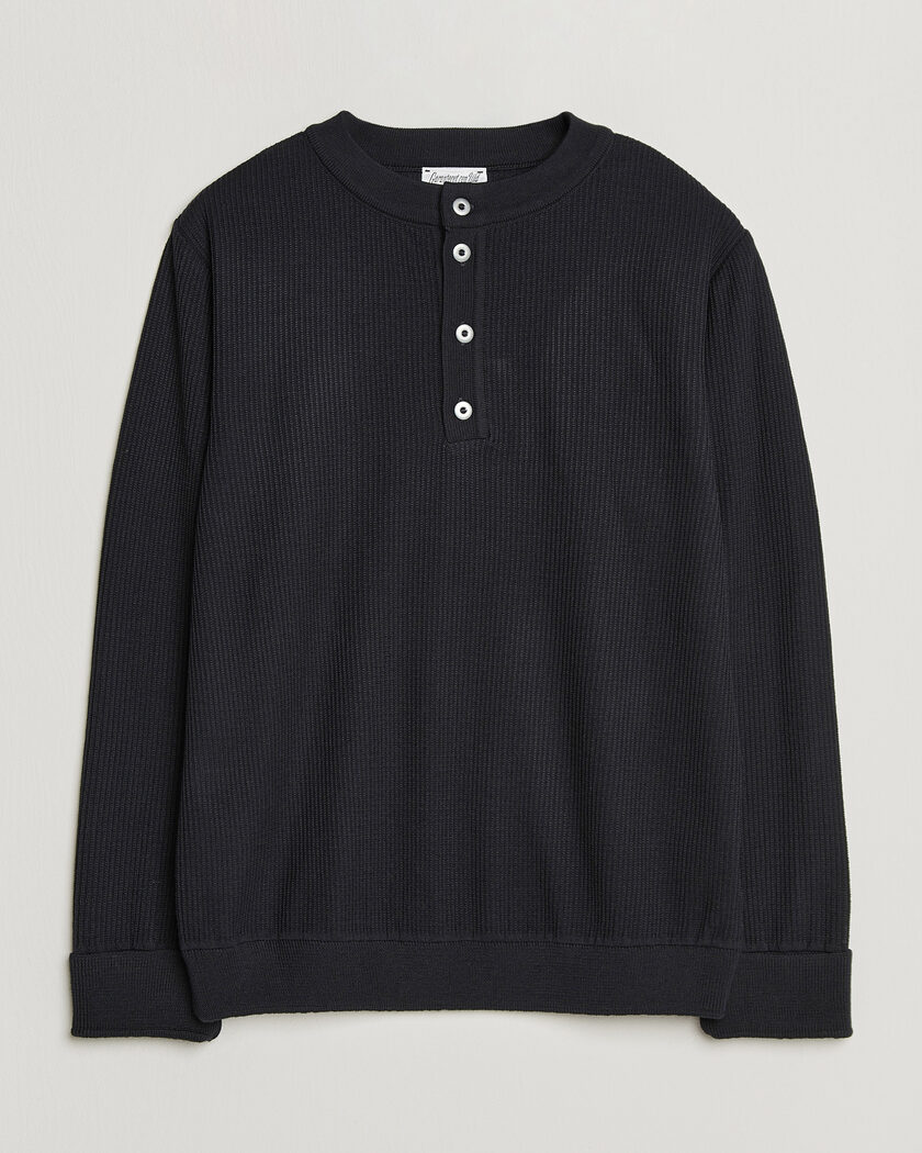 S.N.S. Herning Stamina Rib Henley Navy Blue – Sininen