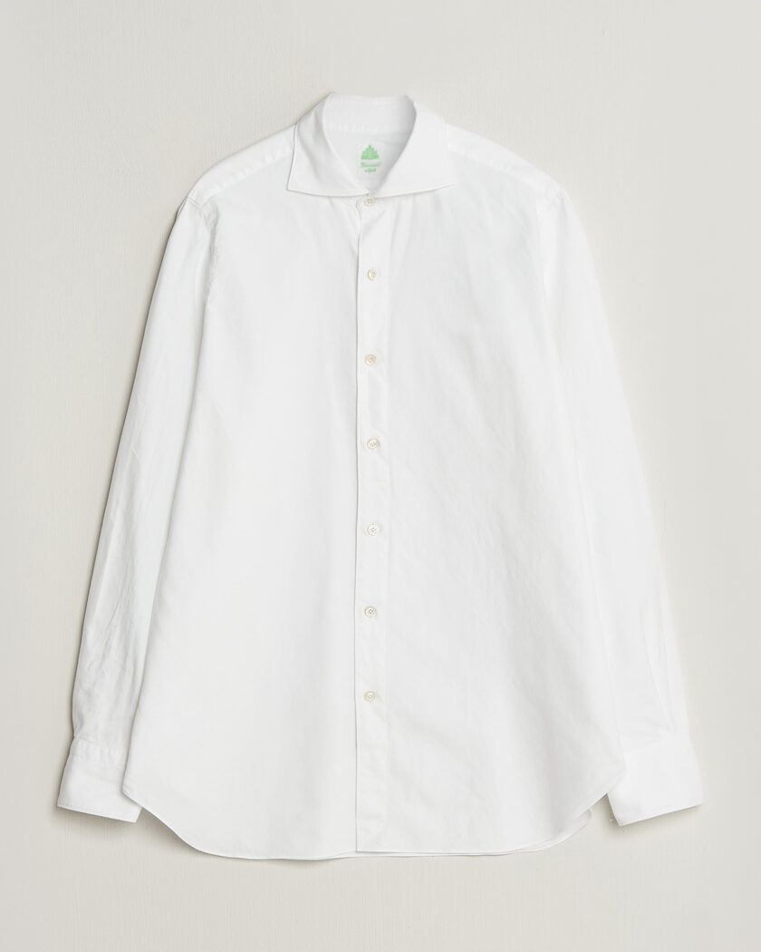 Finamore Napoli Gaeta Flannel Sport Shirt White – Valkoinen