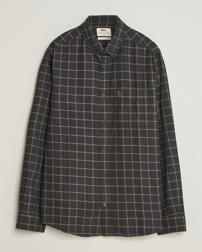 Fjällräven Övik Flannel Shirt Dark Grey – Harmaa