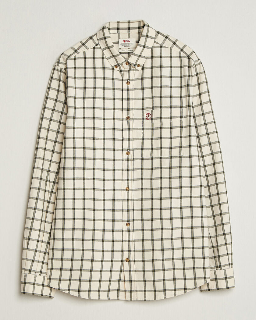 Fjällräven Övik Flannel Shirt Chalk White – Valkoinen