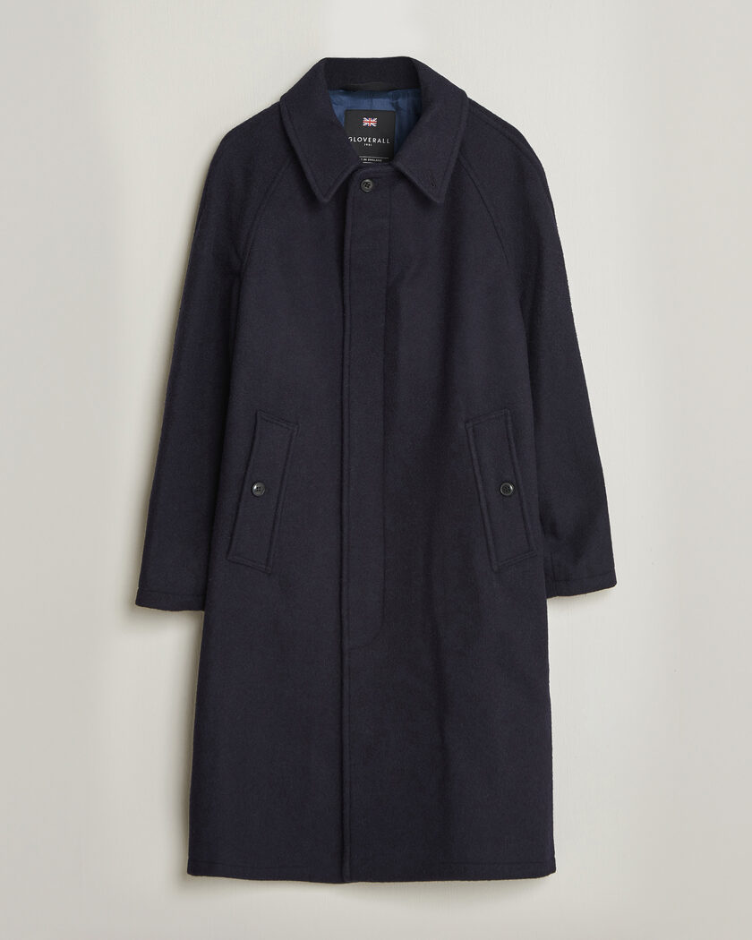 Gloverall Hynes Wool Coat Navy – Sininen