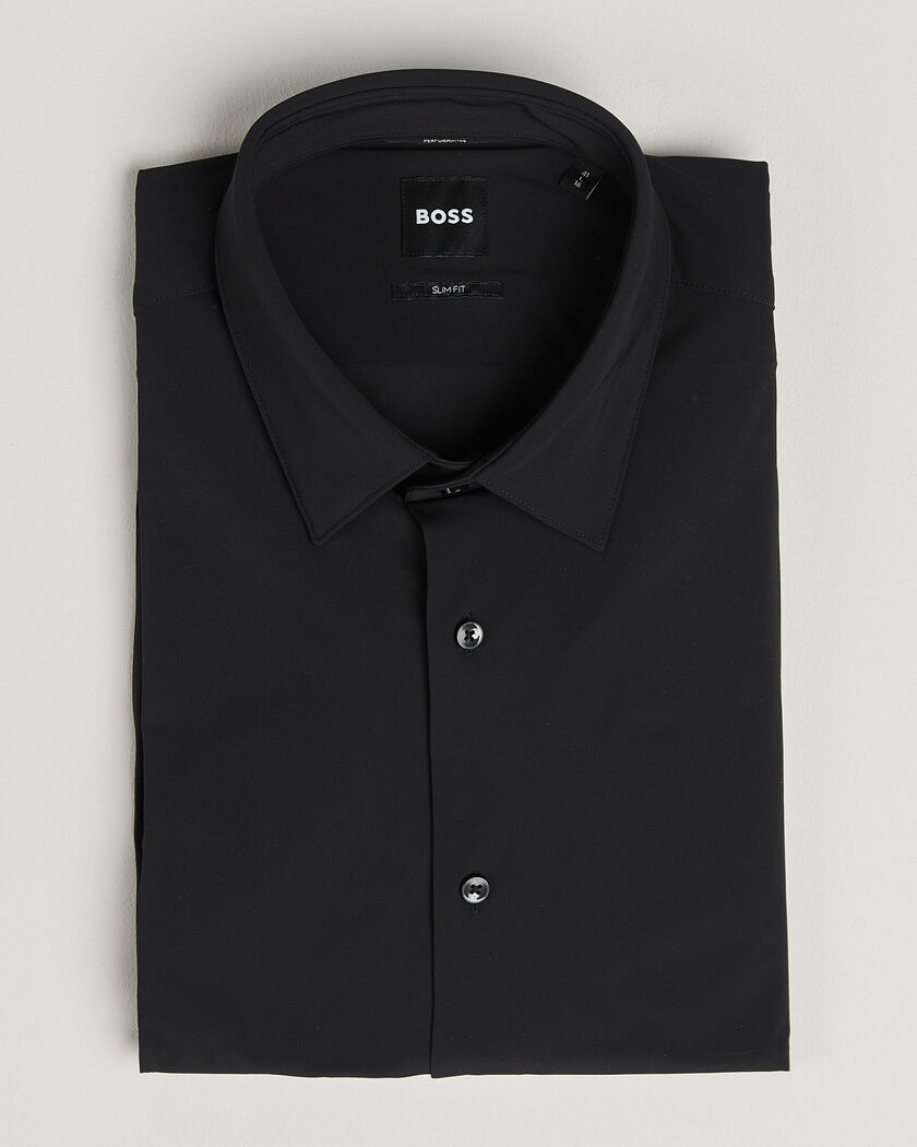 BOSS BLACK Hank 4-Way Stretch Shirt Black – Musta