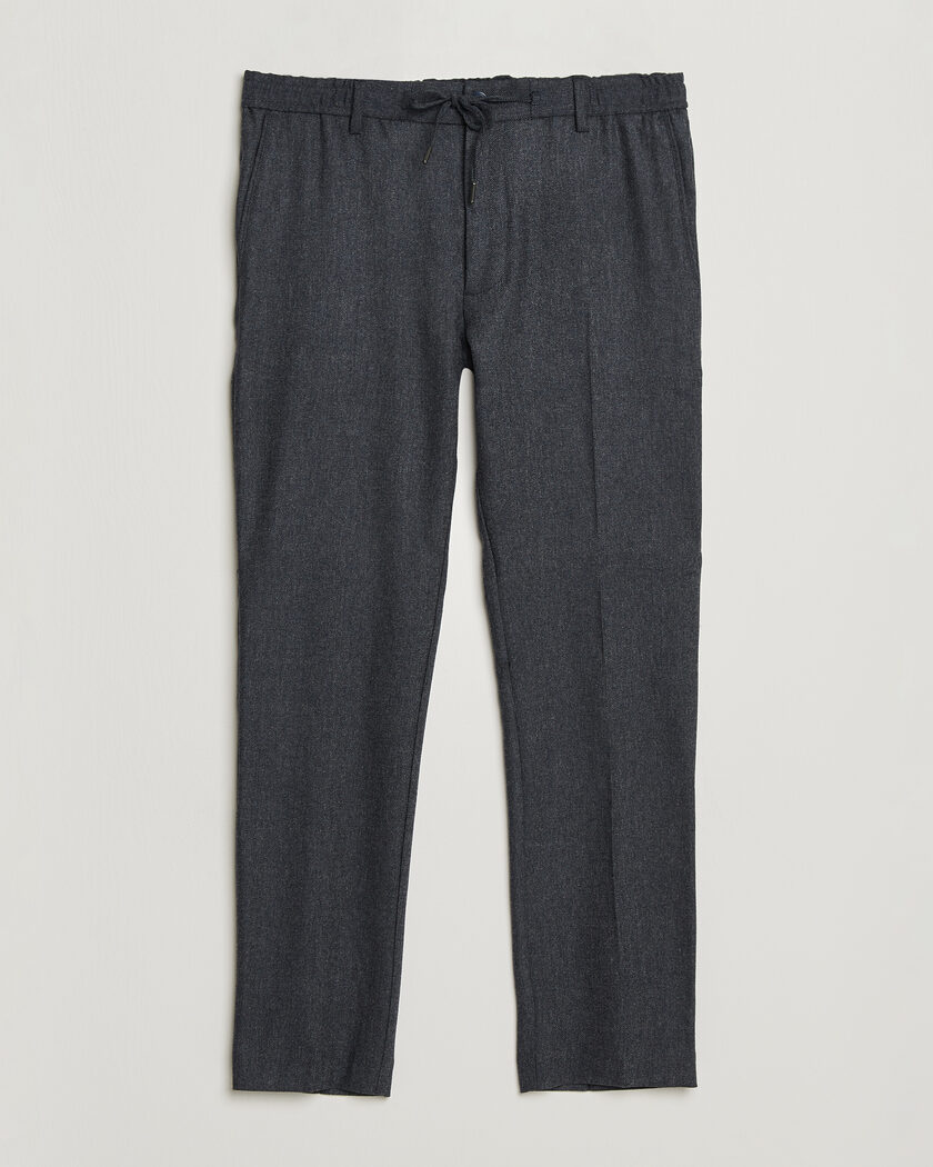 BOSS BLACK Kane Brushed Drawstring Trousers Dark Blue – Sininen