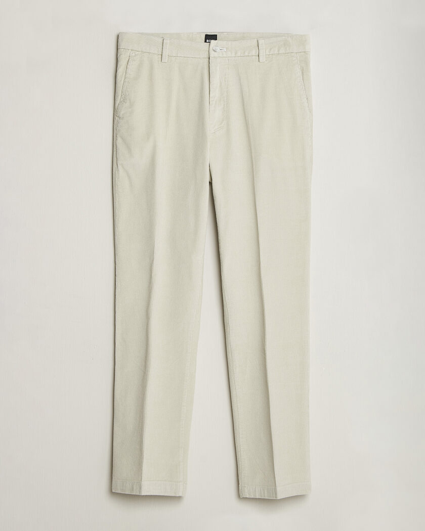 BOSS BLACK Kane Structured Cotton Chino Open White – Valkoinen