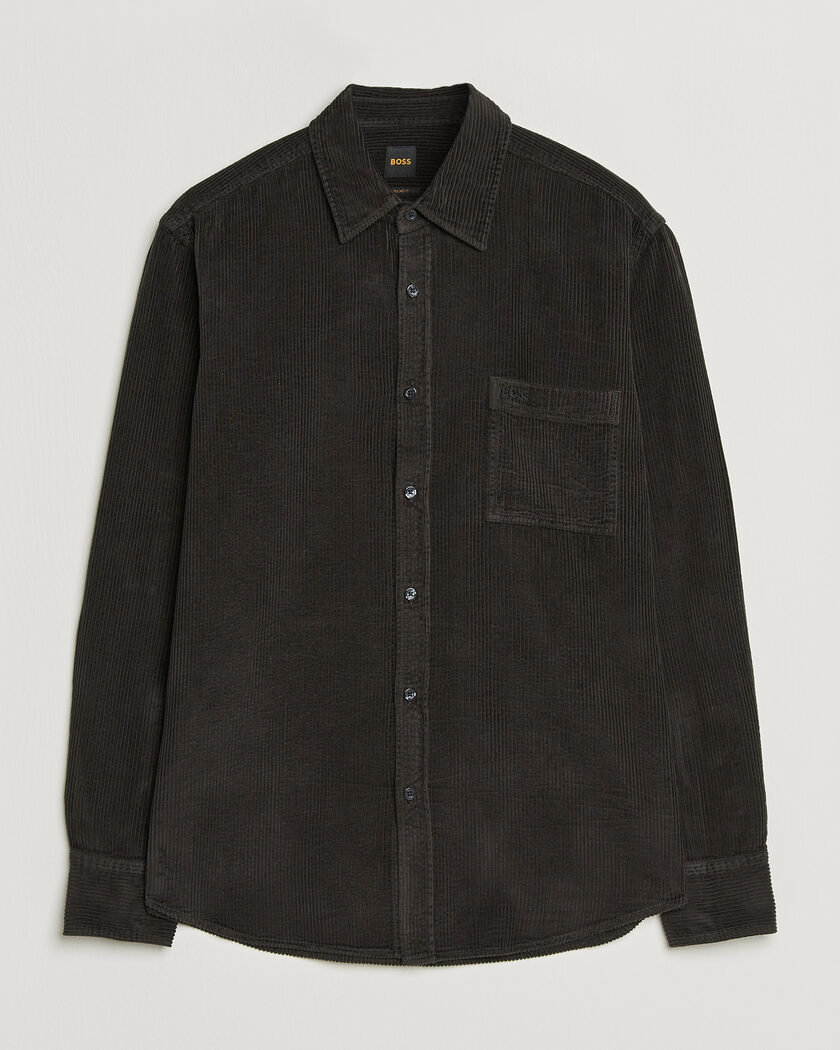 BOSS ORANGE Relegant Corduroy Shirt Black – Musta