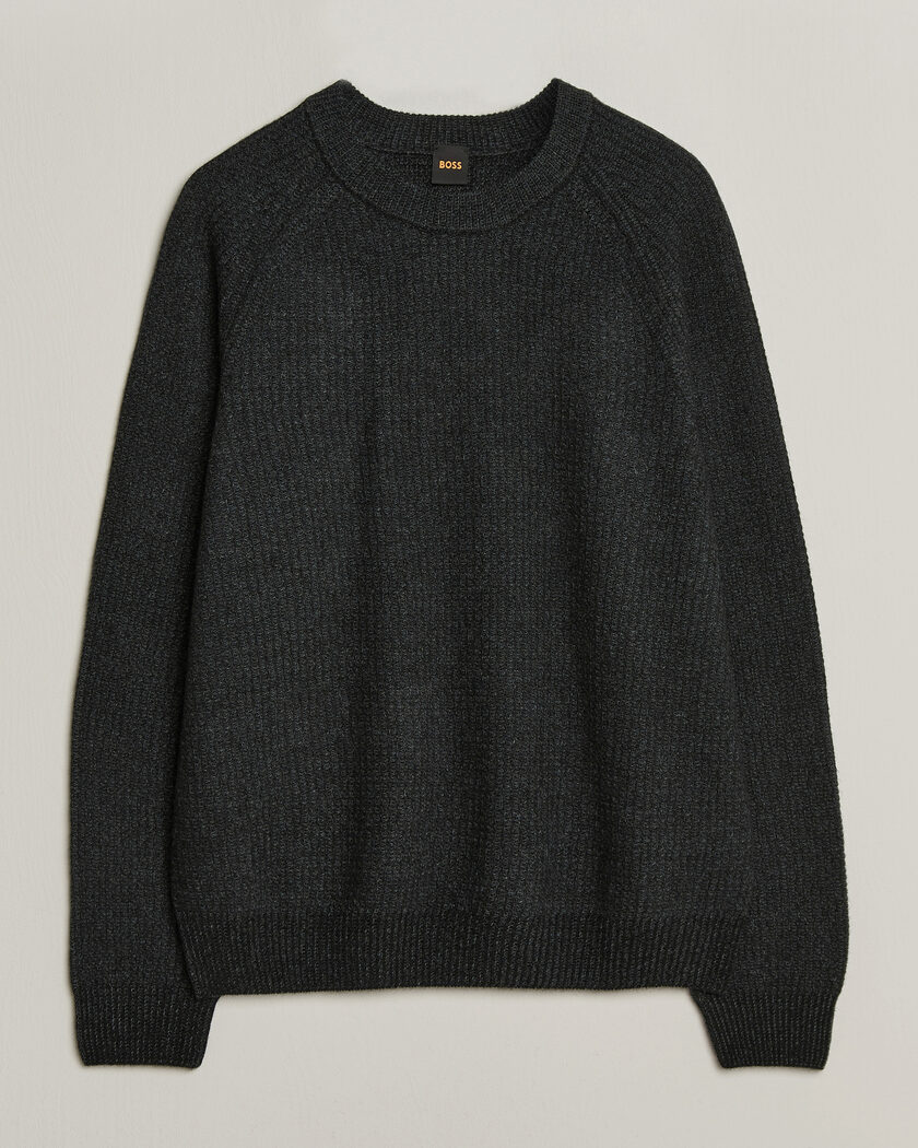 BOSS ORANGE Kepler Wool Knitted Sweater Black – Musta