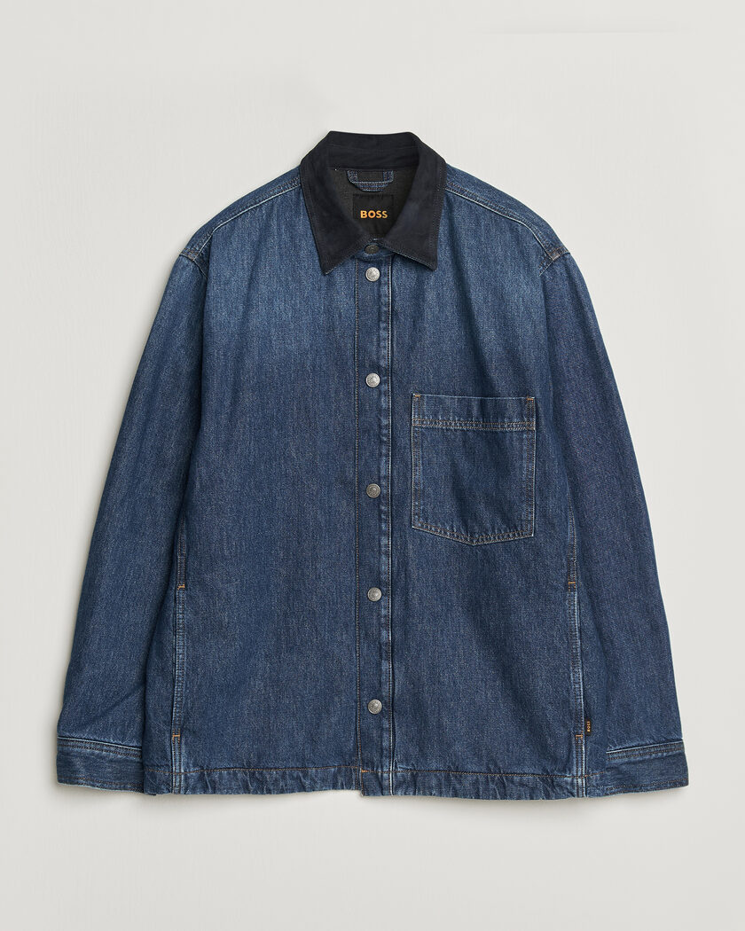 BOSS ORANGE Laredo Denim Overshirt Navy – Sininen
