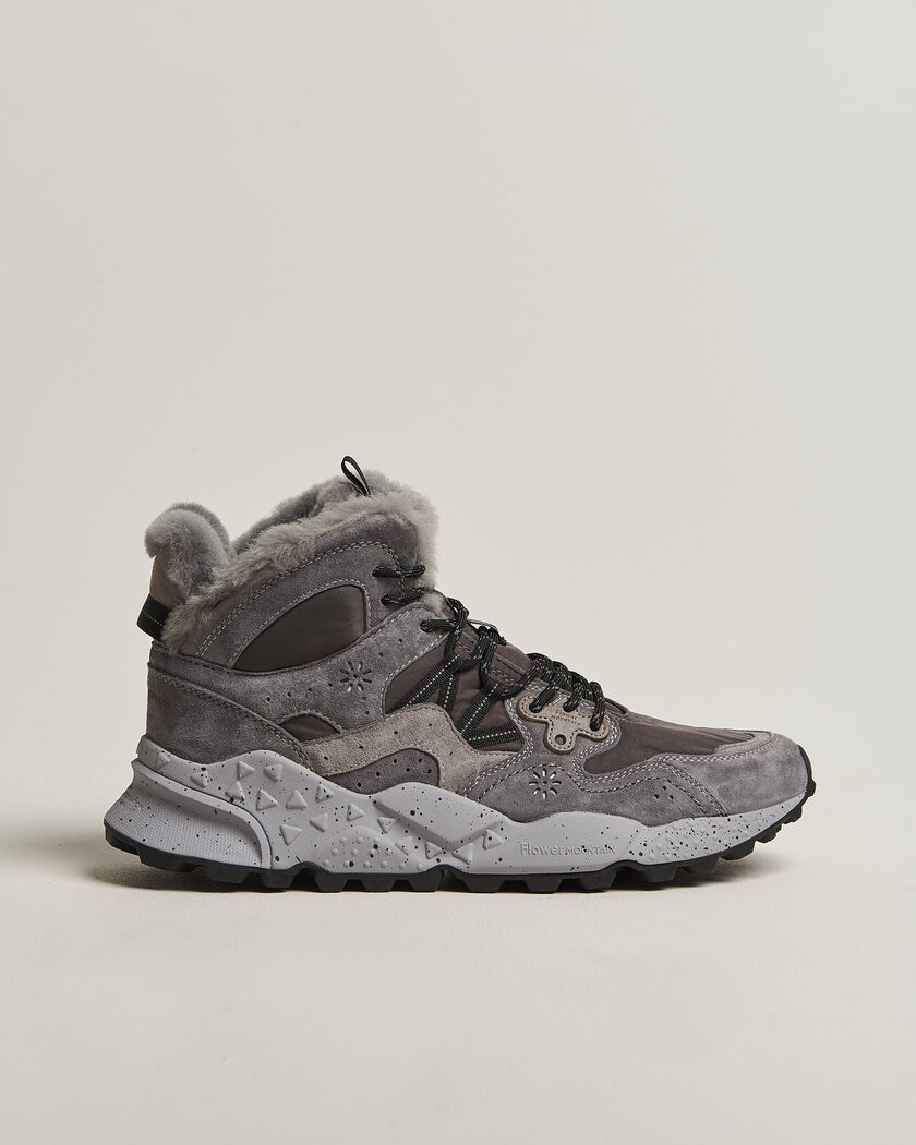 Flower Mountain Yamano 3 Mid Suede/Sherling Sneaker Grey – Harmaa