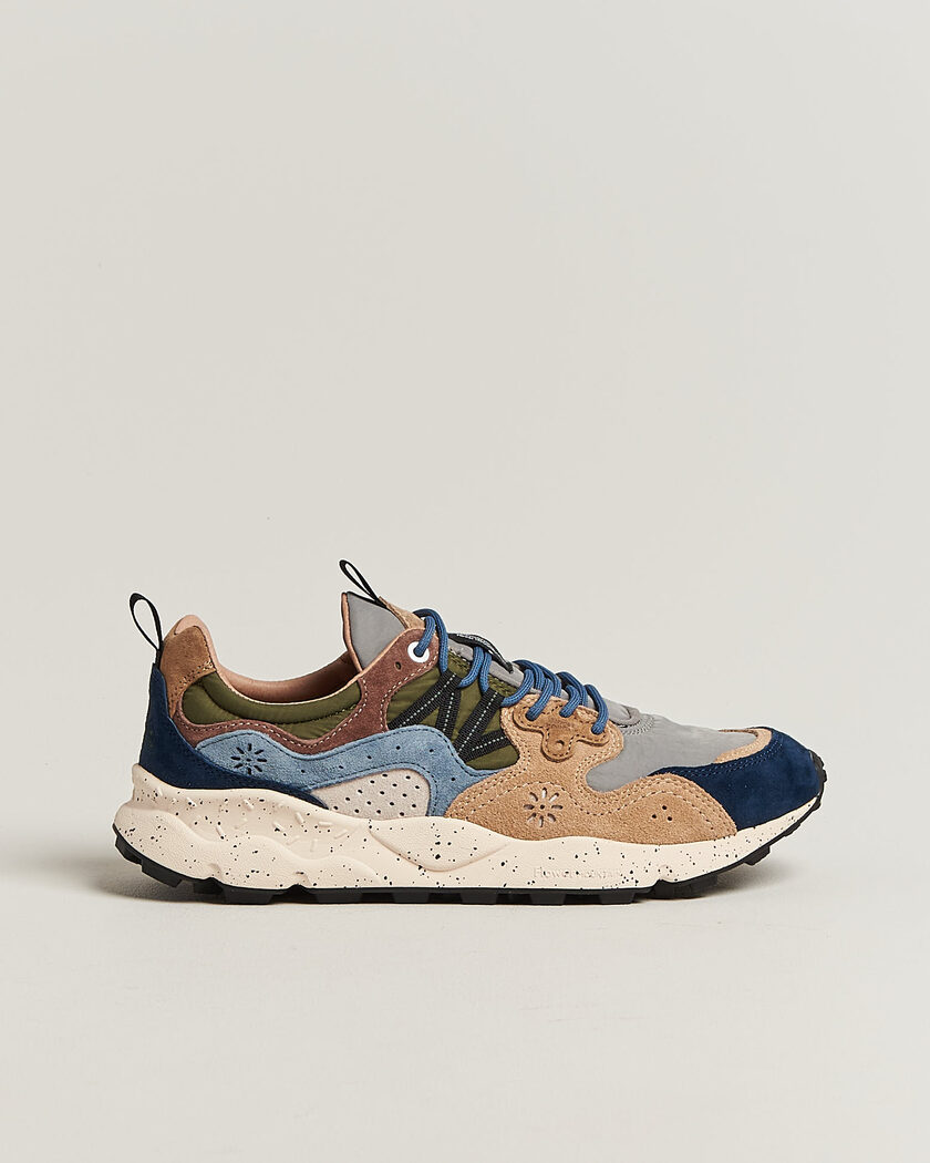 Flower Mountain Yamano 3 Suede/Nylon Sneaker Navy/Light Brown – Sininen