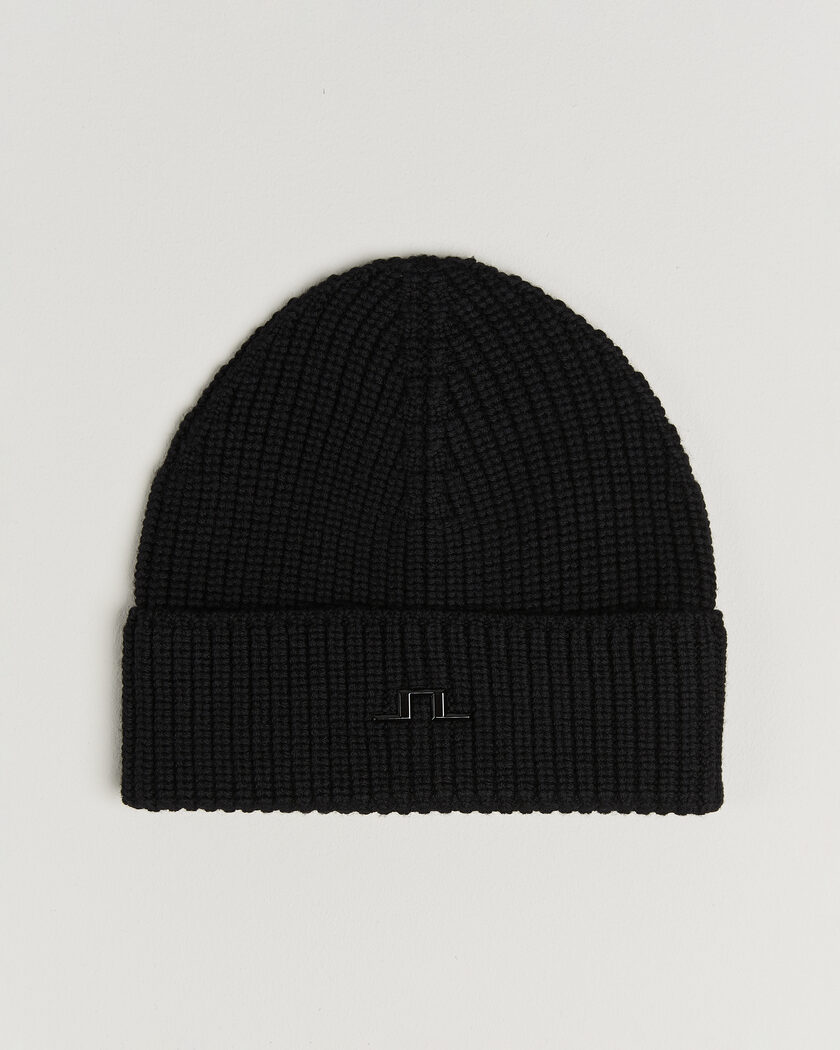 J.Lindeberg Merino Beanie Black – Musta