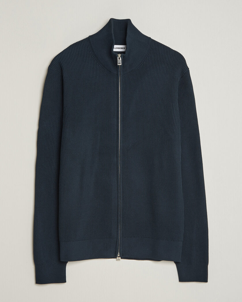 J.Lindeberg Alexis Cotton Full Zip JL Navy – Sininen