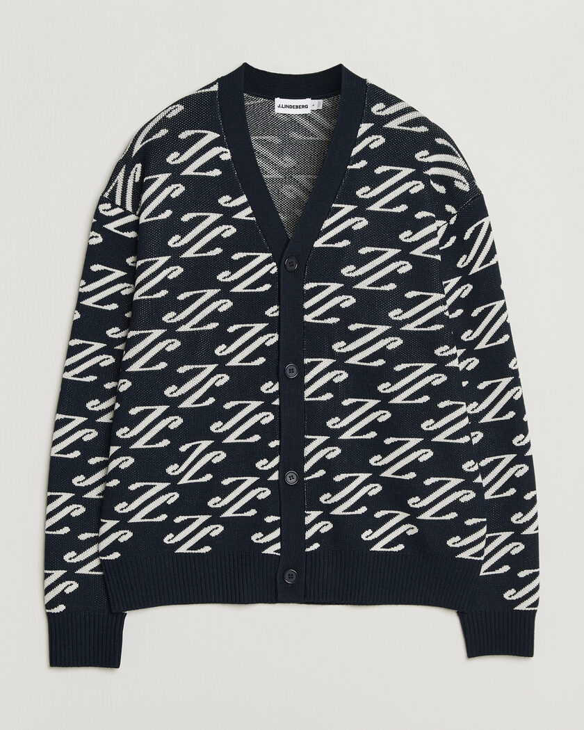 J.Lindeberg Denny Jacquard Cardigan JL Navy – Sininen