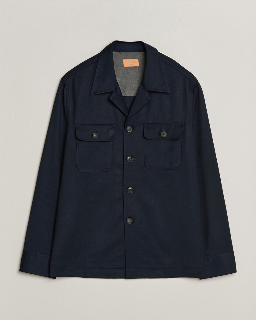 Grigio Twill Overshirt Navy – Sininen