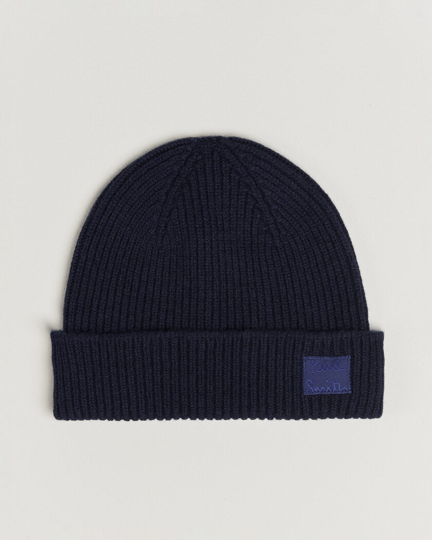 Paul Smith Cashmere Beanie Navy – Sininen