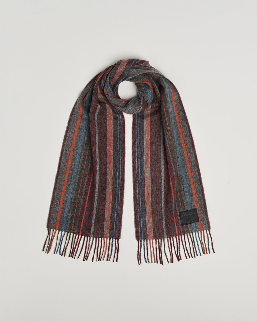 Paul Smith Lambswool Striped Scarf Red – Monivärinen