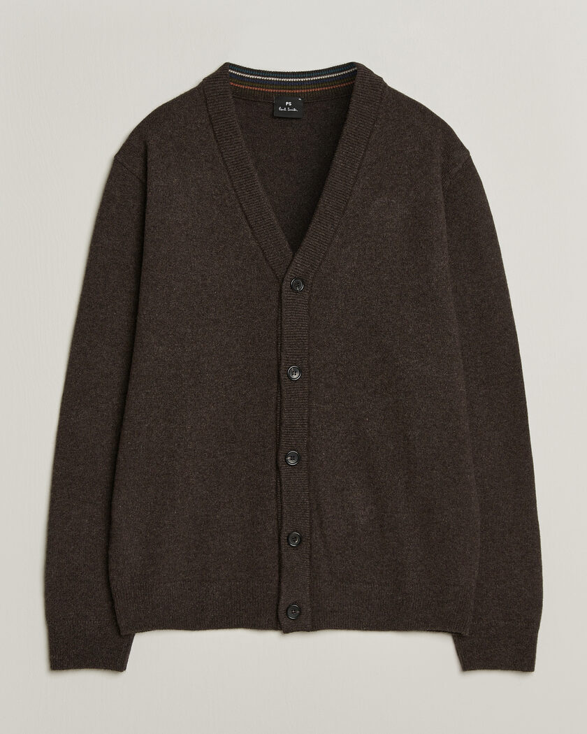 PS Paul Smith Wool Knitted Cardigan Brown – Ruskea