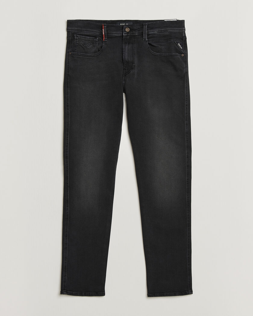 Replay Anbass Hyperflex Jeans Washed Black – Musta