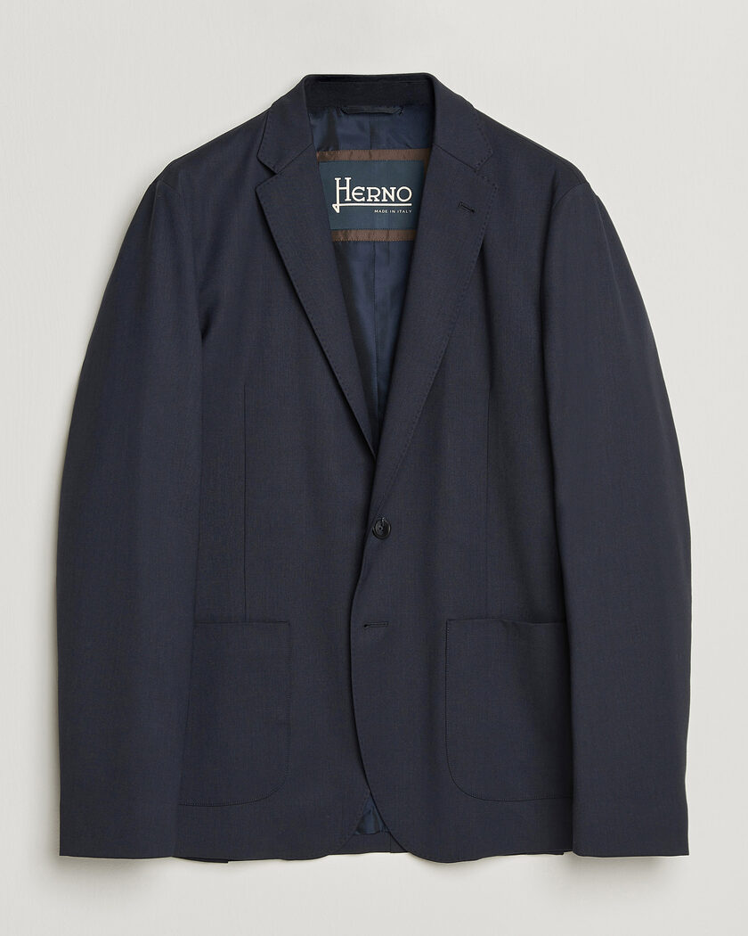 Herno Wool Blazer Navy – Sininen